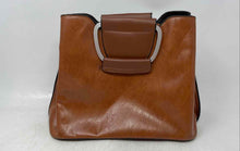 Load image into Gallery viewer, Jingpindaishu Womens Brown Silver Bottom Studs Top Handle Handbag