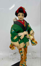 Load image into Gallery viewer, Traditional Japanese Geisha Nanny Doll With Baby Strapped On Back