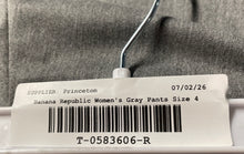 Load image into Gallery viewer, Banana Republic Womens Gray Flat Front Mid Rise Straight Leg Dress Pants Size 4
