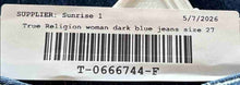 Load image into Gallery viewer, True Religion Womens Dark Blue Stretch Denim Skinny Leg Jeans Size 27