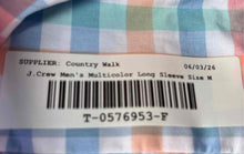 Load image into Gallery viewer, J.Crew Mens Multicolor Plaid Long Sleeve Flex Washed Button-Up Shirt Size M