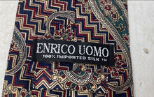 Load image into Gallery viewer, Enrico Uomo Mens Multicolor Printed Silk Keeper Loop Designer Tie