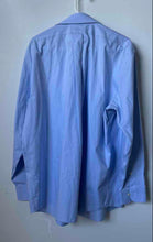 Load image into Gallery viewer, Brooks Brothers Mens Blue Long Sleeve Collared Dress Shirt Size 17 34-35