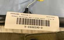 Load image into Gallery viewer, Armani Exchange Mens Green Slash Pocket Straight Leg Chino Pants Size 38