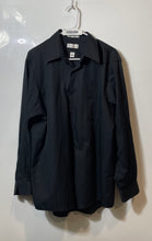 Load image into Gallery viewer, Van Heusen Mens Black Satin Striped Long Sleeve Wrinkle Free Dress Shirt Size L