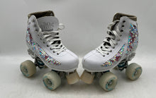 Load image into Gallery viewer, Crazy Womens White Glitter Sparkle Roller Skates Small 4 Size Adjustable
