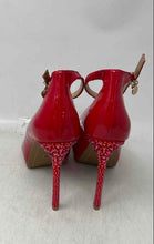 Load image into Gallery viewer, Thalia Sodi Womens Libbie Red Peep Toe Ankle Strap Platform Heels Size 8M