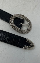 Load image into Gallery viewer, Mens Black Brown Western Gator Embossed Leather Reversible Belt Size L