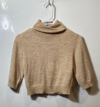 Load image into Gallery viewer, Zara Womens Light Brown Short Sleeve Cropped Pullover Sweater Size M Juniors
