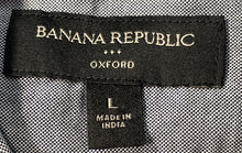 Load image into Gallery viewer, Banana Republic Mens Blue Cotton Oxford Long Sleeve Pockets Button-Up Shirt Sz L