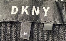Load image into Gallery viewer, DKNY Womens Black Long Sleeve Crew Neck Ribbed Pullover Sweater Dress Size M