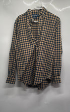 Load image into Gallery viewer, Ralph Lauren Mens Beige Long Sleeve Collared Button-Up Shirt Size Medium