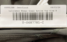 Load image into Gallery viewer, Lululemon Womens Green Criss-Cross Back Activewear Sports Bra Size 8