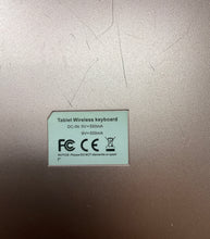 Load image into Gallery viewer, Rose Pink White Tablet Wireless Bluetooth Keyboard 9V=500mA Not Tested