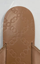 Load image into Gallery viewer, Authentic Tory Burch Womens Monroe Beige Monogram Thong Sandals Size 9 M Stained