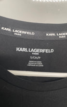 Load image into Gallery viewer, Karl Lagerfeld Womens Black Short Sleeve Rhinestone Pullover T-Shirt Sz S W/Tag