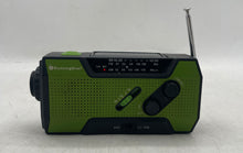 Load image into Gallery viewer, Running Snail Black Green Emergency Radio Solar Crank Radio & Light Not Tested