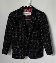 Load image into Gallery viewer, Elie Balleh Boys Black White Plaid Notch Lapel Two-Button Blazer Size S/8