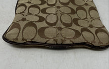 Load image into Gallery viewer, Coach Womens Brown Beige Signature Stripe Swingpack Charm Crossbody Handbag