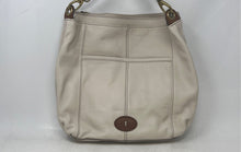 Load image into Gallery viewer, Fossil Womens Morgan Traveler Beige Pebbled Leather Outer Pockets Crossbody Bag