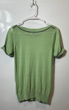 Load image into Gallery viewer, Armani Collezioni Womens Light Green Short Sleeve Boat Neck Blouse Top Size 6
