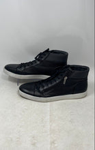Load image into Gallery viewer, Calvin Klein Mens Berke Black Leather Zipper Lace-Up Sneakers Shoes Size 13