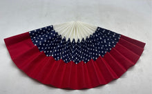 Load image into Gallery viewer, Red White Blue Stars Home Decor Folding American Flag Patriotic Half Fan Banner
