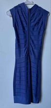 Load image into Gallery viewer, French Connection Womens Blue Stretch Back Zip Short Bodycon Dress Size 2