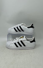 Load image into Gallery viewer, Adidas Womens Superstar C77153 White Black Lace-Up Sneaker Shoes Size 5