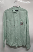 Load image into Gallery viewer, Buffalo David Bitton Mens Green Striped Long Sleeve Button-Up Shirt Sz L w/ Tag