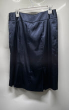 Load image into Gallery viewer, Nine West Womens Blue Satin Side Zip Midi Straight & Pencil Skirt Size 10