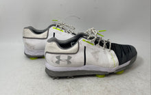 Load image into Gallery viewer, Under Armour Womens Tempo Sport White Black Leather Lace-Up Golf Cleats Size 8