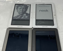 Load image into Gallery viewer, Lot Of 4 Pcs Assorted Barnes & Noble Nook Ebook Readers Not Tested For Parts