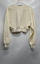 Load image into Gallery viewer, Forever 21 Womens Beige Long Sleeve Cropped Pullover Sweatshirt Size Small