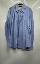 Load image into Gallery viewer, Tommy Hilfiger Mens Blue White Long Sleeve Collared Pockets Dress Shirt Size L