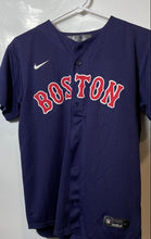 Load image into Gallery viewer, Nike Boys Blue Boston Red Sox Replica Short Sleeve Baseball Jersey Size 14/16