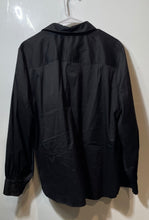 Load image into Gallery viewer, Chico's Womens Black Long Sleeve Poplin 3D Floral Button-Up Shirt Size 3
