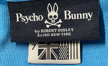 Load image into Gallery viewer, Psycho Bunny Mens Blue Pima Cotton Short Sleeve Button Front Polo Shirt Size 7