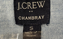 Load image into Gallery viewer, J.Crew Mens Chambray Blue Cotton Long Sleeve Spread Collar Button-Up Shirt Sz S