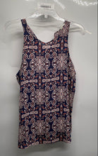 Load image into Gallery viewer, Kenar Womens Multicolor Printed Sleeveless V-Neck Tank Top Size Medium