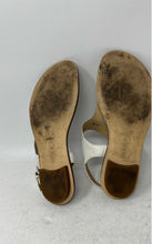 Load image into Gallery viewer, Michael Kors Womens White & Brown Leather Buckle Strap Thong Sandals Size 6.5M