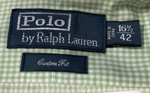 Load image into Gallery viewer, Polo By Ralph Lauren Mens Green Printed Long Sleeve Dress Shirt Size 16.5