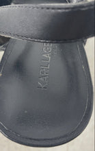 Load image into Gallery viewer, Karl Lagerfeld Womens Colene Black Buckle High Cone Platform Heels Size 8.5M