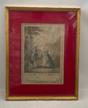Load image into Gallery viewer, Sigmund Freudenberger Old Fashion Art Entitled La Promenade Du Soir Framed Print