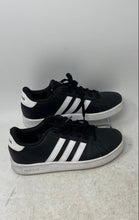 Load image into Gallery viewer, Adidas Boys Grand Court EF0102 Black White Low Top Lace-Up Sneaker Shoes Size 4