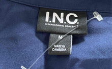 Load image into Gallery viewer, INC International Concepts Womens Blue Button Front Tunic Blouse Top Size M