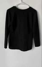 Load image into Gallery viewer, Ann Taylor Womens Black V-Neck Long Sleeve Pullover Blouse Top Size Small