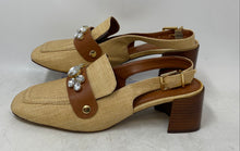 Load image into Gallery viewer, Arezzo Womens Emery Beige Brown Adjustable Strap Block Slingback Sandals Size 39