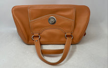 Load image into Gallery viewer, Via Spiga Womens Orange Leather Inner Pocket Double Handle Satchel Handbag