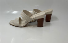 Load image into Gallery viewer, Michael Kors Womens White & Brown Block Low Heel Slide Sandals Size 7M